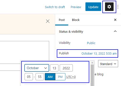 Change Published Date on WordPress Posts